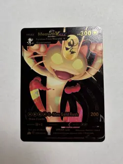 Meowth VMAX BLACKSTAR PROMO Black Foil Display Card HP300 NM - Image 1