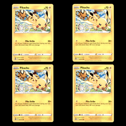 4x Pikachu 049/195 Sword Shield Series 2022 Pokemon Cards Playset Play Set Basic - Image 1