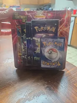 Konami Pokemon TCG Lightning Set Booster 3 Packs 1 Bonus Card Coin - 307386 97712544540 - Image 1