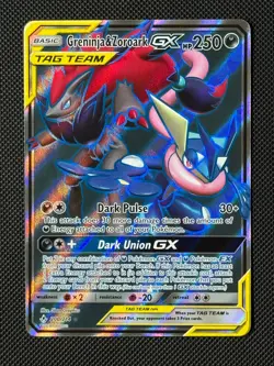 Pokemon Cards Greninja & Zoroark GX 200/214 Unbroken Bonds Rare Ultra - Image 1