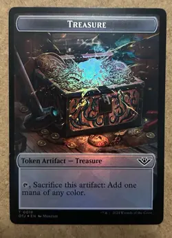 Foil* - Golem / Treasure Token - Outlaws of Thunder Junction - LP MTG - Image 2