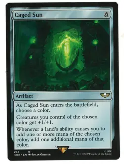 MTG Caged Sun Universe Beyond Warhammer 40k Magic The Gathering TCG - Image 1