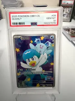 2025 Pokemon CBB1 CS Gem Pack Quaxly PSA 10 - Image 1