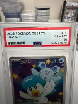 2025 Pokemon CBB1 CS Gem Pack Quaxly PSA 10 - Image 3