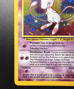 Pokemon 2000 WOTC Mew #9 Holo Black Star Promo English Lightly Played LP - Image 5