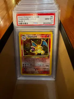 PSA 10 GEM MINT Pokemon CHARIZARD 4/130 Holo Base Set 2 POP 67 - Image 1