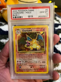PSA 10 GEM MINT Pokemon CHARIZARD 4/130 Holo Base Set 2 POP 67 - Image 2
