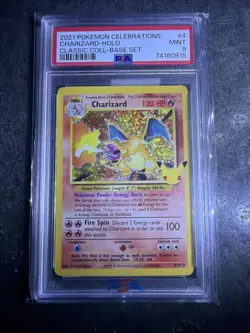 2021 POKEMON CELEBRATIONS CLASSIC COLL #4 CHARIZARD-HOLO PSA 9 - Image 1