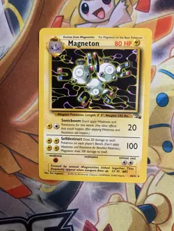 Magneton Fossil Near Mint 26/62 Regular Pokemon Rare 1999 Vintage - Image 1