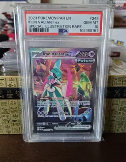 Iron Valiant ex 249/182 PSA 10 - Scarlet & Violet Paradox Rift - Pokemon TCG - Image 1