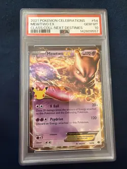 2021 Pokemon Celebrations Mewtwo ex Classic Collection-Next Destinies 54 PSA 10 - Image 1