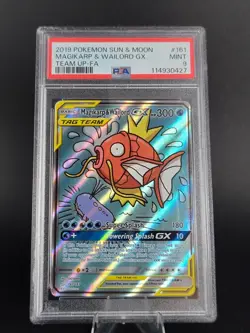 Pokemon - Magikarp & Wailord GX - Team Up - 161/181 - Alt Full Art - PSA 9 Mint - Image 1