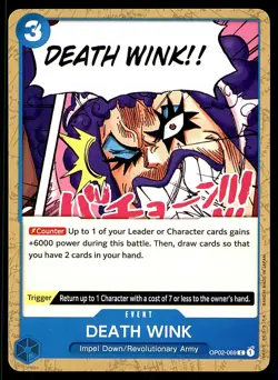 DEATH WINK OP02-069 UC PARAMOUNT WAR 2023 ONE PIECE CARD GAME NM - Image 1