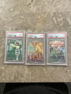 Pokemon Graded Card Lot (2 Psa 8 And 1 Psa 7) - Image 1