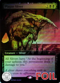 MTG Plague Sliver (Extended Art) (633) | LP Foil | Secret Lair Drop {SLD} - Image 1