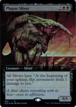MTG Plague Sliver (Extended Art) (633) | LP Foil | Secret Lair Drop {SLD} - Image 2