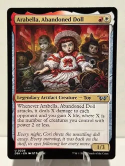 Arabella, Abandoned Doll 208 U Duskmourn: House of Horror NM MTG - Image 1
