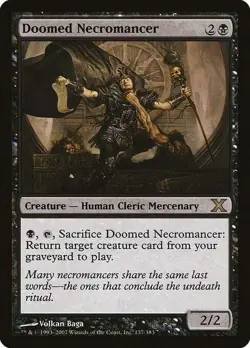 Magic The Gathering MTG DOOMED NECROMANCER Tenth Edition NM Near Mint - Image 1
