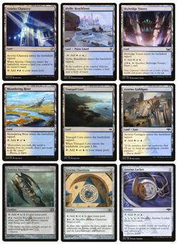 MTG - 9 x Different White & Blue Azorius Lands & Artifacts for COMMANDER decks - Image 1