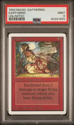 Earthbind (banned) - Unlimited - MTG - Mint - PSA 9. POP 36. More MTG in Store - Image 1