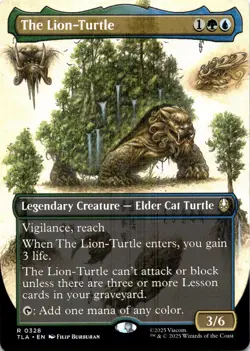 The Lion-Turtle BORDERLESS Avatar: The Last Airbender Magic MTG NM - Image 1