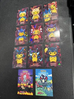 Pikachu Poncho Set Holo Team Rocket Card Database Peru Pokemon Full Set Cracked - Image 1