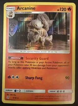 Arcanine 6/18 Detective Pikachu Holo Rare Pokemon Card TCG MP - Image 1