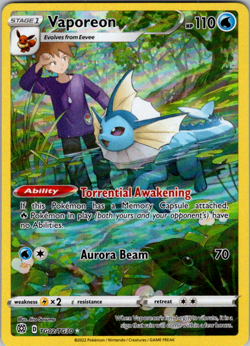 Vaporeon TG02/TG30 - Brilliant Stars - Near Mint NM Pokemon Card - Image 1