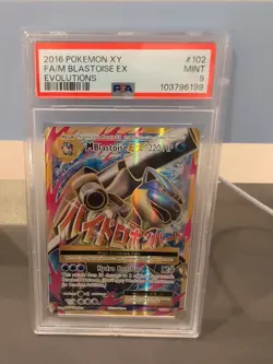 Pokemon XY Evolutions FA Mega Blastoise EX 2016 PSA 9 - Image 1