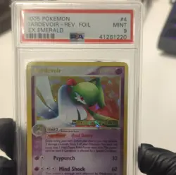 Pokemon Gardevoir Holo Rare EX Emerald 4/106 Reverse Holo PSA 9 2005 - Image 3