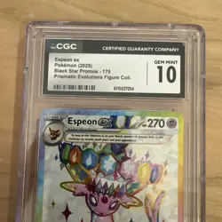 Pokemon Espeon ex Prismatic Evo. Figure Coll. Promo SVP EN 175 CGC 10 Gem Mint - Image 2