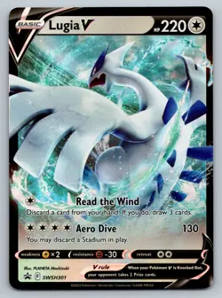 Lugia V – SWSH301 – Sword & Shield Black Star Promo – Pokemon – Ultra Rare - MP - Image 1