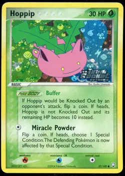 Pokemon TCG Hoppip 57/109 Team Rocket Returns Reverse Holo LP/MP - Image 1
