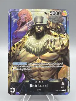 Rob Lucci OP07-079 (Parallel) - One Piece - 500 Years in the Future - Leader NM - Image 1