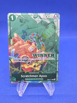 One Piece Winner Pack 2025 Vol 2 Scratchmen Apoo EB01-015 Stamped Promo NM - Image 1