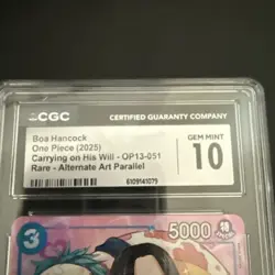 2025 ONE PIECE OP13-CARRYING ON HIS WILL ALTERNATE ART #051 BOA HANCOCK cgc 10 - Image 2