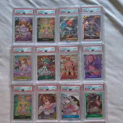 Bandai One Piece Card Game & Pokemon PSA Lot 12 Foil Promo Tournament Pack 2023 - Image 1