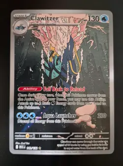 Pokemon TCG Clawitzer 141/132 Mega Evolution Illustration Rare NM Card - Image 1