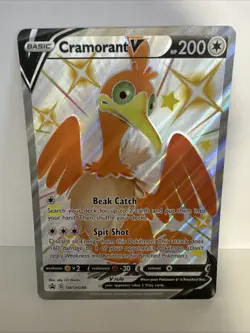 JUMBO Shiny Cramorant V Card SWSH086 Black Star Promo Pokemon PACK FRESH - Image 2