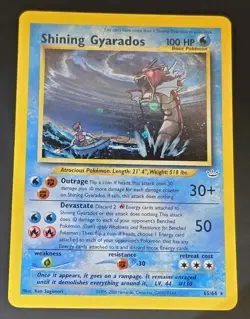 Pokemon TCG Shining Gyarados Holo Neo Revelation Card 65/64 🔥 - Image 1