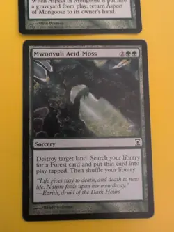 Mwonvuli Acid Moss & Aspect of mongoose. Time Spiral green MTG 2 Card. - Image 3
