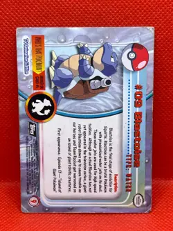 Pokemon Topps Blastoise #09 1999 Topps TV Animation Edition Non Holo - Image 4