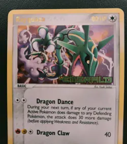 Pokemon Rayquaza,# 9/106 Stamped Reverse Holo, EX Emerald, RARE, NM, Gold Label - Image 2