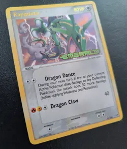 Pokemon Rayquaza,# 9/106 Stamped Reverse Holo, EX Emerald, RARE, NM, Gold Label - Image 3