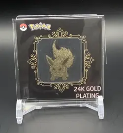 Flareon Korean Popping Candy 24K Gold Plated Pokemon Sticker RARE NM SEALED - Image 1