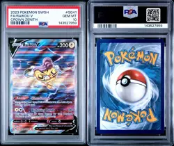 2023 POKEMON SWORD & SHIELD CROWN ZENITH #GG41 FULL ART/RAIKOU V PSA 10 - Image 3