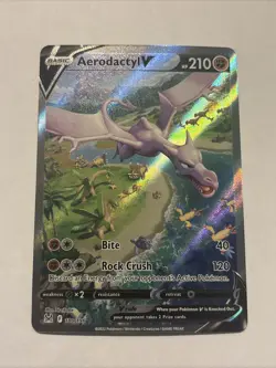 2022 Pokemon TCG SWSH Aerodactyl V Alternate Art 180/196 Lost Origin - Image 1