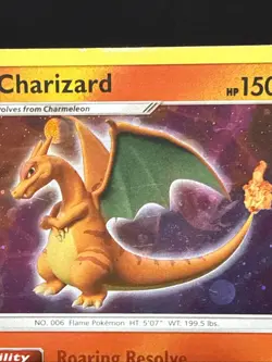 Pokemon Card Charizard SM226 Black Star Promo Holo Rare SWIRL Played - Image 4
