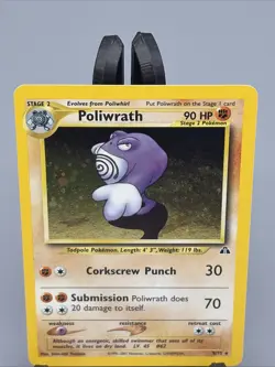 2001 POKEMON TCG NEO DISCOVERY 9/75 POLIWRATH UNLIMITED HOLO RARE NEAR MINT - Image 3
