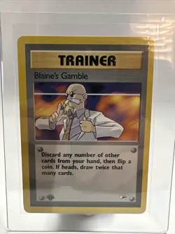 Pokemon Blaine’s Gamble 1st Edition Gym Heroes (121/132) NM -PACK FRESH!! - Image 1